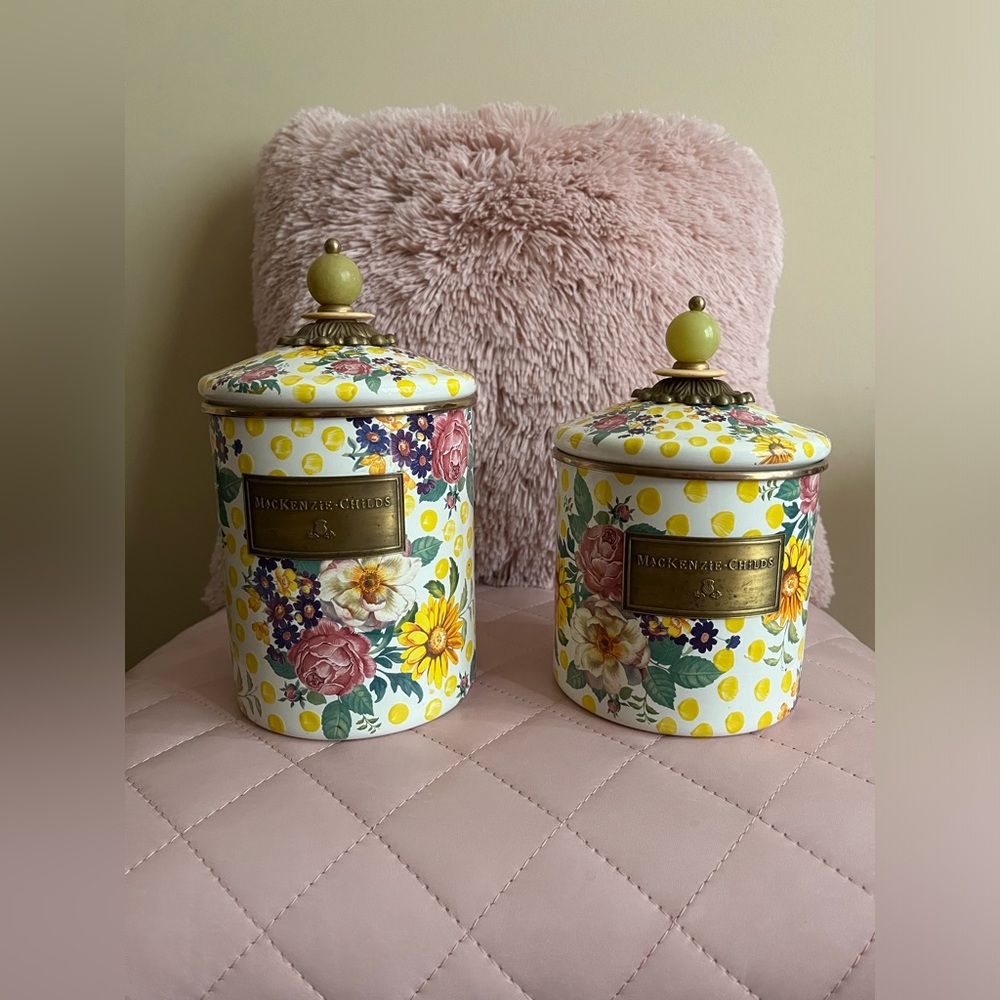 Mackenzie-Childs Retired NWT Buttercup Canister Set Small,Medium,Large 💕 - Picture 5 of 10